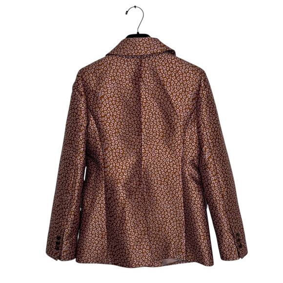 Kate Spade Flora Leopard Jacquard Blazer and Pants Suit Set Size 4 - Picture 3 of 16